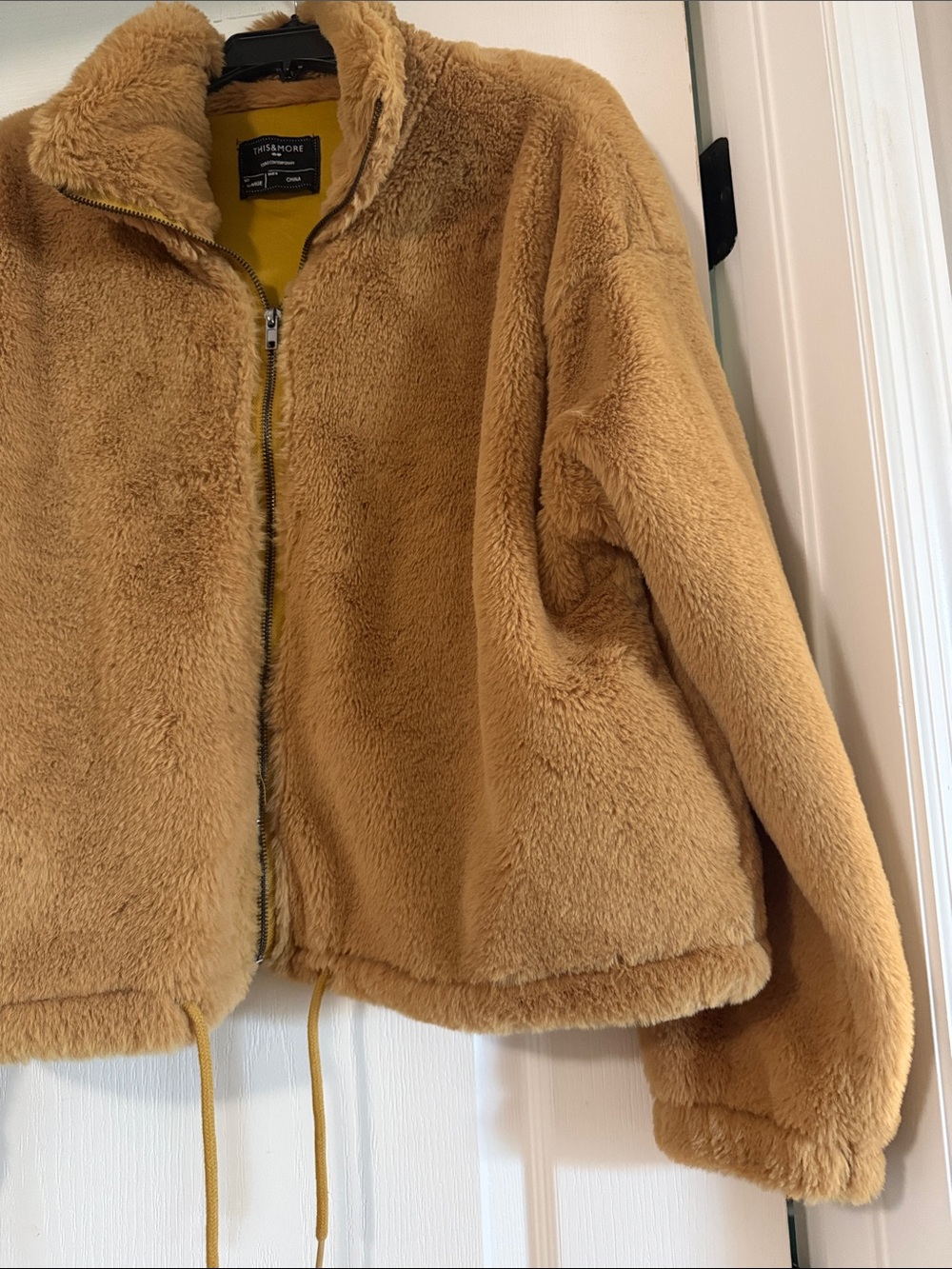 Cozy Faux-Fur Puffer Jacket in Camel - Picture 4 of 7